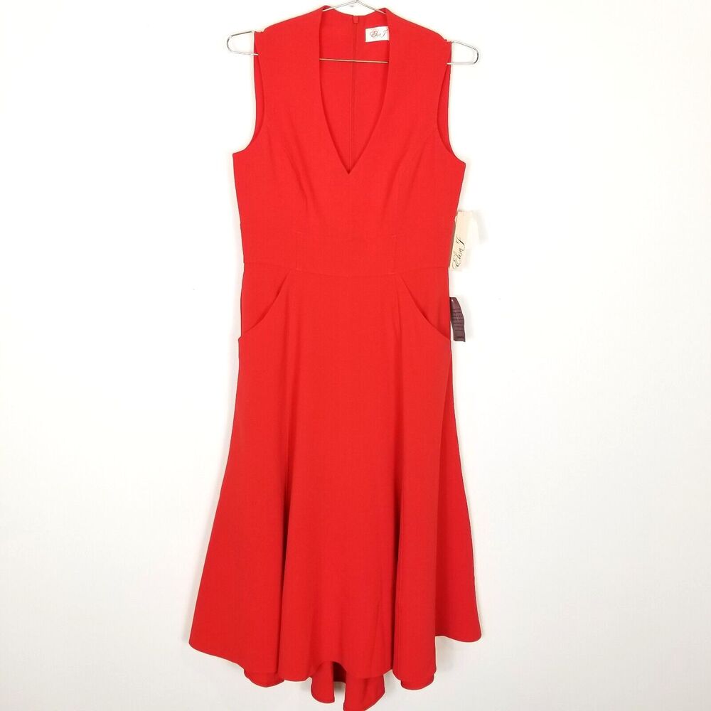 Eliza J Red Sleeveless Wrap Maxi Dress